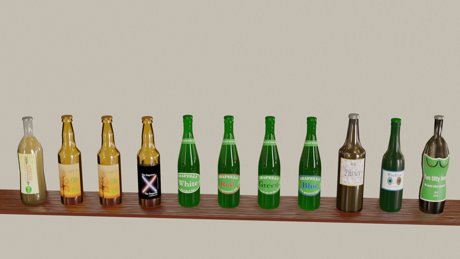 Alcohol bottles preview image 2